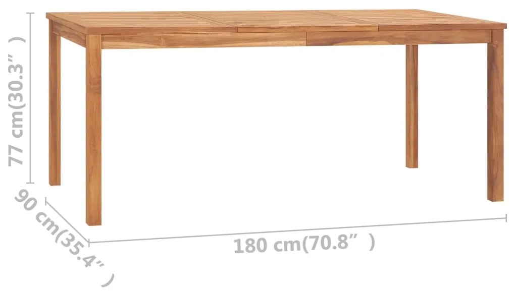 ΤΡΑΠΕΖΑΡΙΑ ΚΗΠΟΥ 180 X 90 X 77 ΕΚ. ΑΠΟ ΜΑΣΙΦ ΞΥΛΟ TEAK 315621