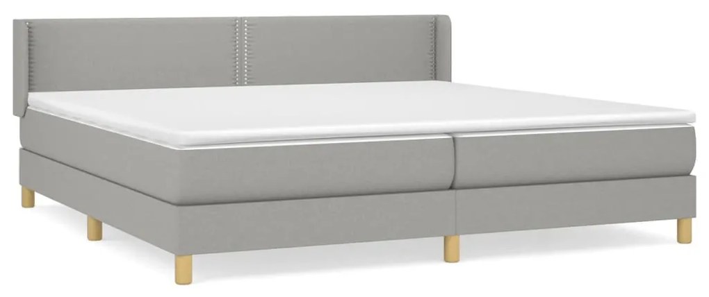 ΚΡΕΒΑΤΙ BOXSPRING ΜΕ ΣΤΡΩΜΑ ΑΝΟΙΧΤΟ ΓΚΡΙ 200X200 ΕΚ. ΥΦΑΣΜΑΤΙΝΟ 3130217