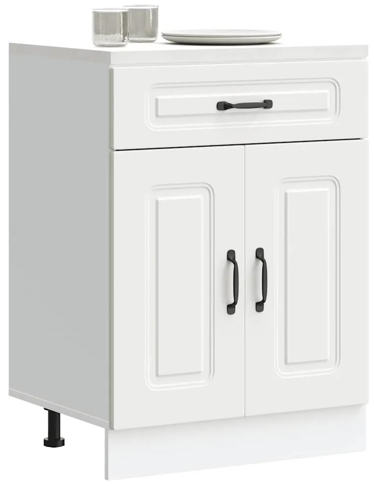ντουλάπι βάσης κουζίνας Kalmar Λευκό από Επεξεργασμένο Ξύλο