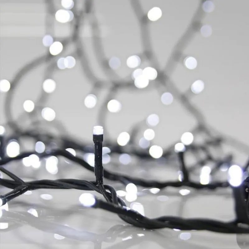 Eurolamp Σειρά 1200 Ψυχρό Λευκό LED Σταθερά 60m Πράσινο Καλώδιο IP44 600-11348