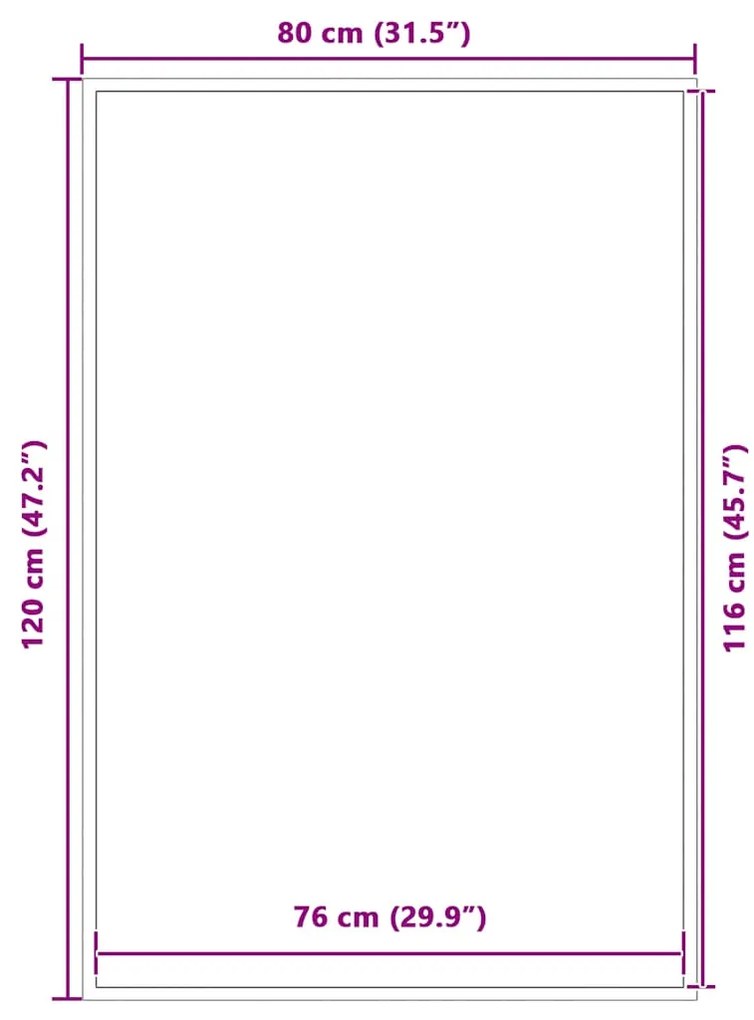 vidaXL Πατάκι Εισόδου Ανθρακί 80 x 120 εκ.