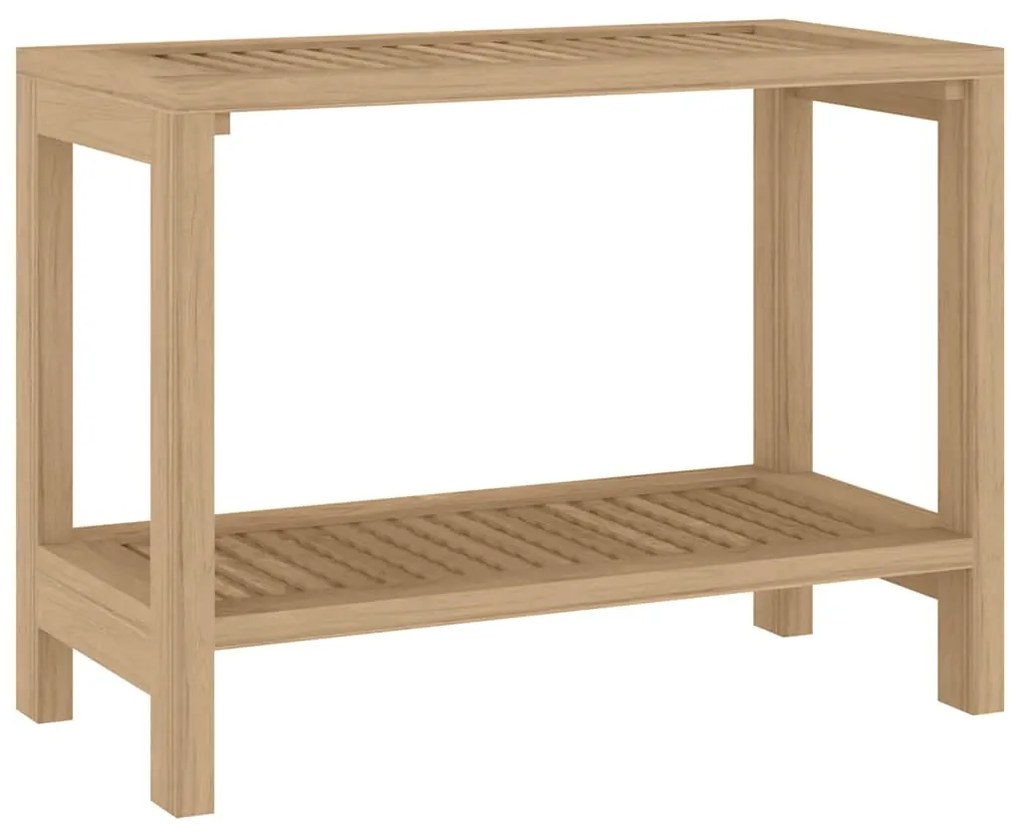 vidaXL Τραπέζι Βοηθητικό Μπάνιου 60 x 30 x 45 εκ. από Μασίφ Ξύλο Teak