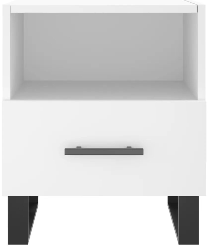 vidaXL Κομοδίνο Λευκό 40 x 35 x 47,5 εκ. από Επεξεργασμένο Ξύλο