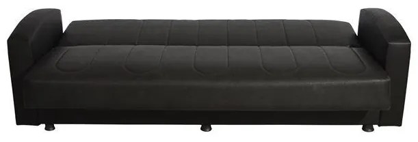 Καναπές - Κρεβάτι Dimos 3θέσιος PU Μαύρο 220x80x95 εκ. 220x80x95 εκ.