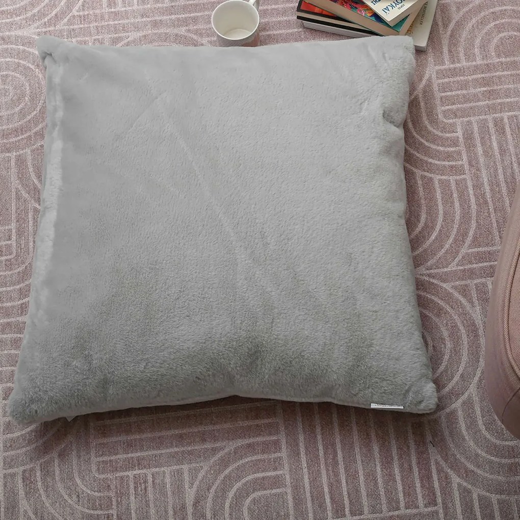 Διακοσμητικό Μαξιλάρι Γούνινο (45x45) Pol Rugs &amp; Mats Rabbit Silver