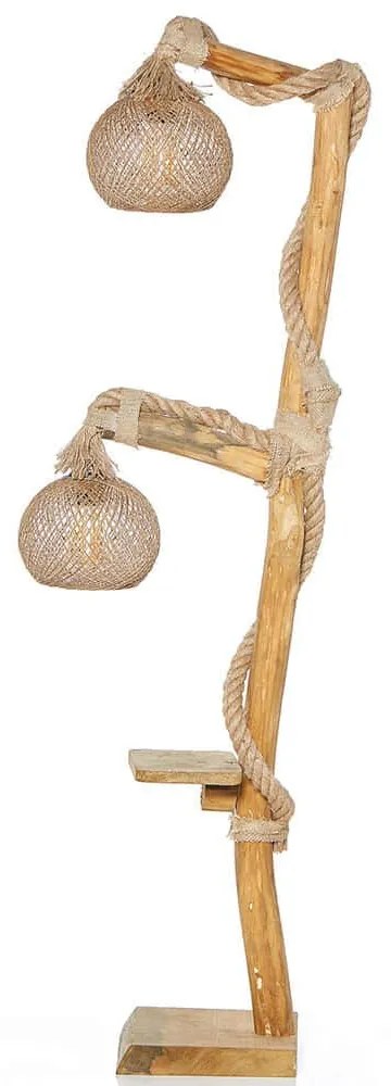 Φωτιστικό Δαπέδου Arboretum 390FLH1772 Φ24x140cm 2xE27 40W Natural Opviq