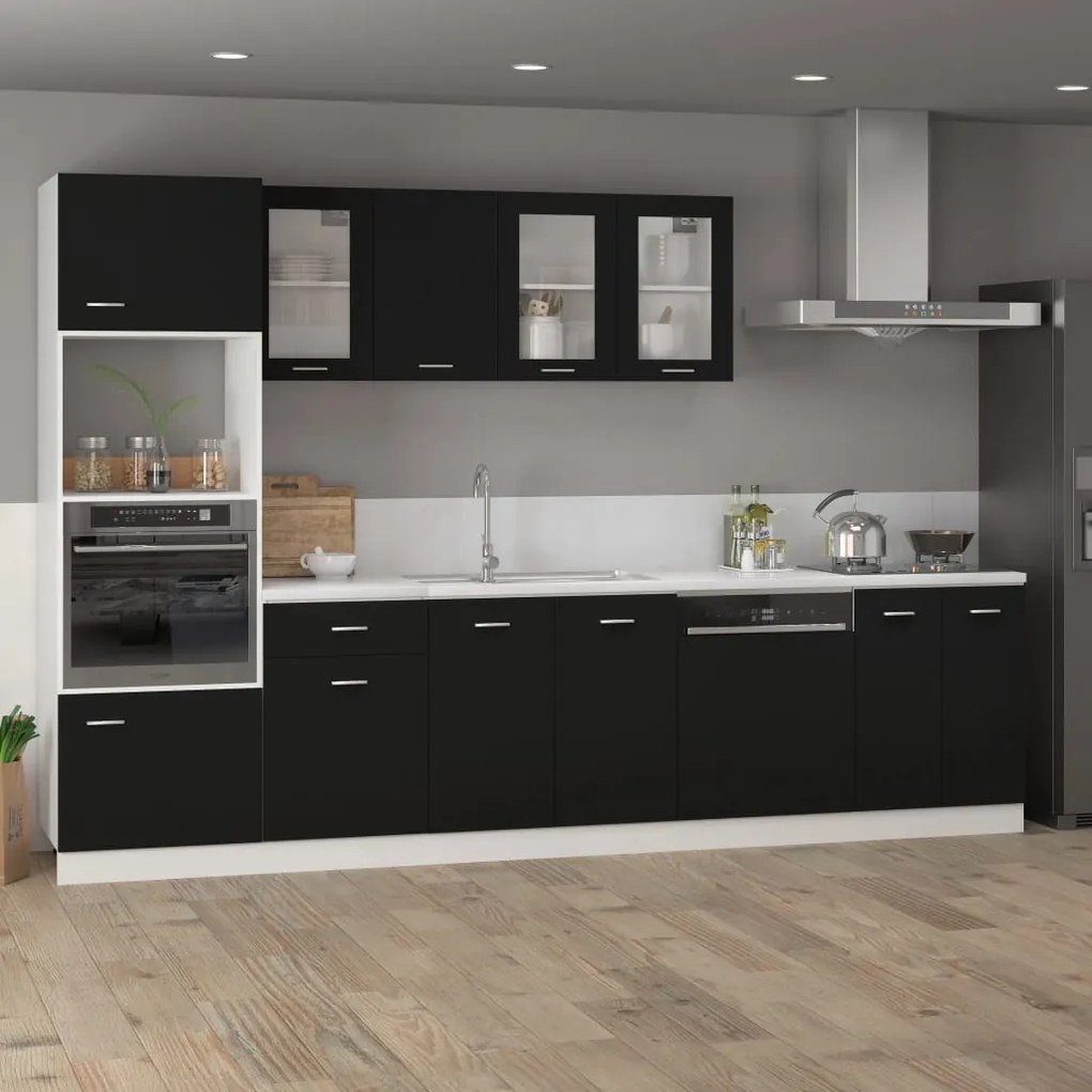vidaXL Ντουλάπι με Συρτάρια "Lyon" Μαύρο 40x46x81,5 εκ. από Τεχνητό Ξύλο