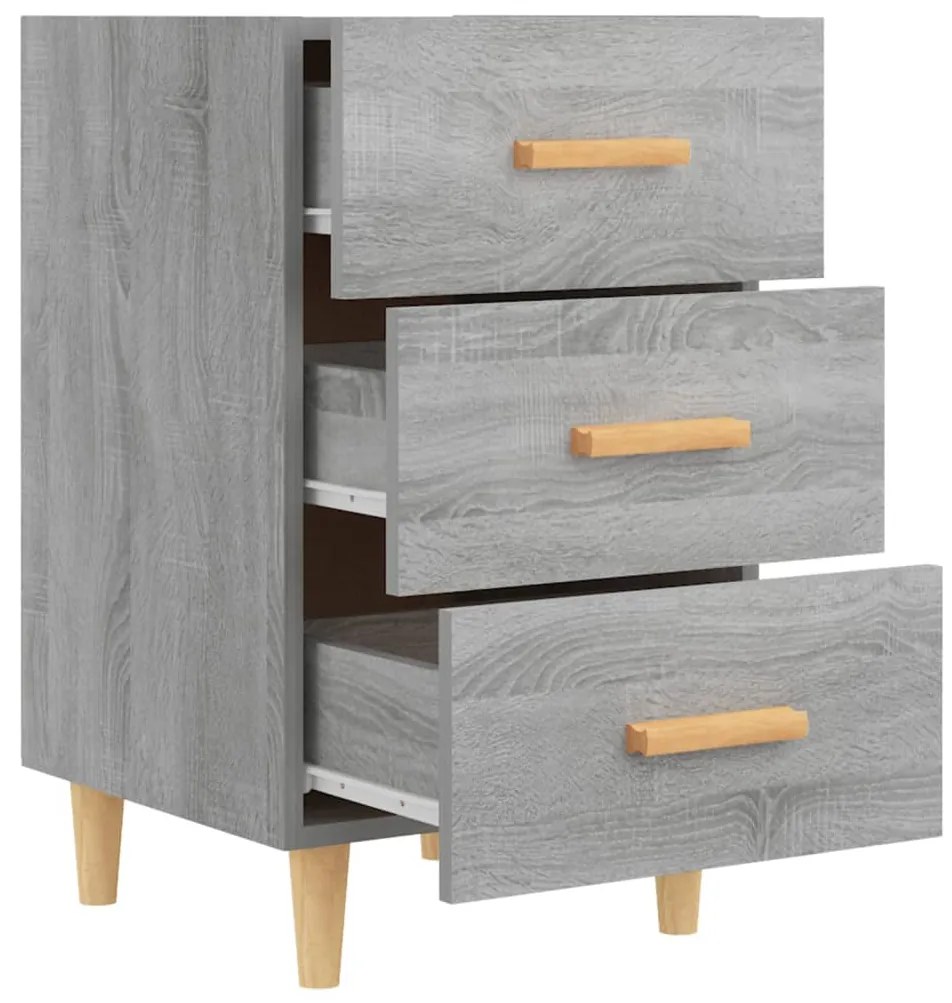 vidaXL Κομοδίνο Γκρι Sonoma 40 x 40 x 66 εκ. από Επεξεργασμένο Ξύλο