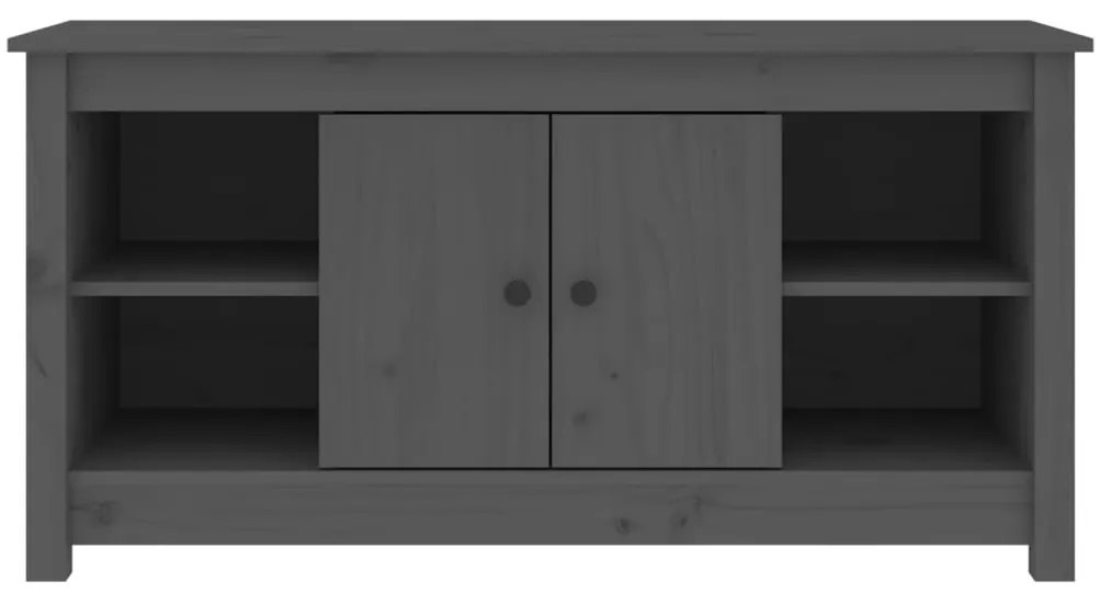 vidaXL Έπιπλο Τηλεόρασης Γκρι 103x36,5x52 εκ. από Μασίφ Ξύλο Πεύκου