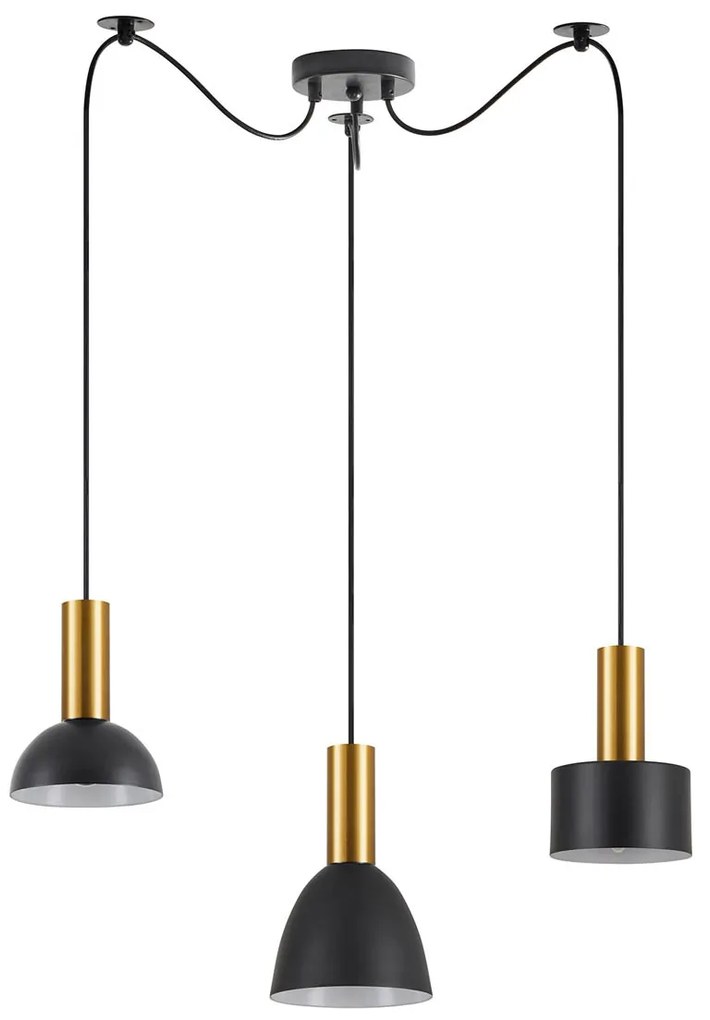 Φωτιστικό Οροφής Τρίφωτο Homelighting 77-8944 Flex Gold