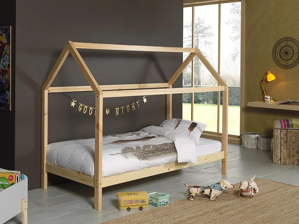 Παιδικό κρεβάτι σπιτάκι Dallas classic Φυσικό