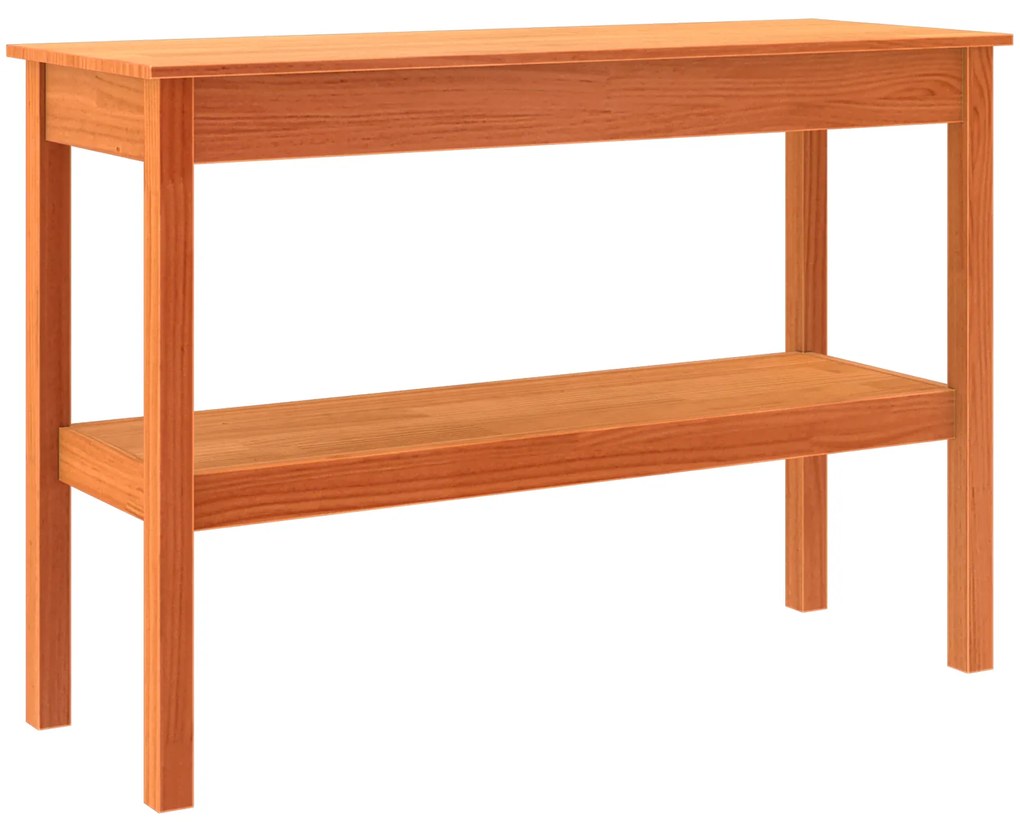 vidaXL Τραπέζι κονσόλας Καφέ κεριού 110 x 40 x 75 cm Μασίφ ξύλο πεύκου