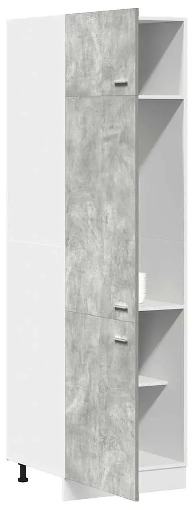 vidaXL Ντουλάπι Ψυγείου Lyon Γκρι Σκυροδέματος 60x57x207εκ.