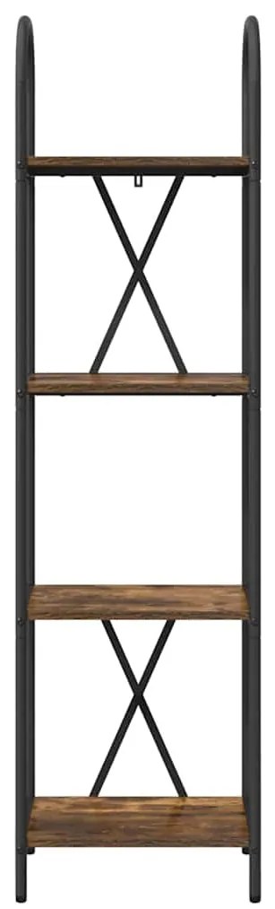 vidaXL Ράφι Βιβλίων Καπνιστή δρυς 40 x 30 x 146 εκ Επεξεργασμένο ξύλο