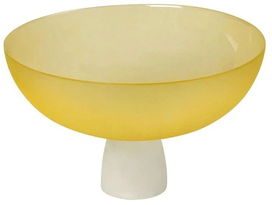 Διακοσμητικό Μπώλ Με Πόδι Caprice DAC1723 28x28x17,5cm Yellow Espiel Glass