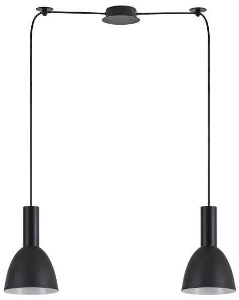Κρεμαστό Φωτιστικό Οροφής 2xE27 Μαύρο Adept Tube 77-8550 Homelighting-77-8550-Μαύρο 77-8550