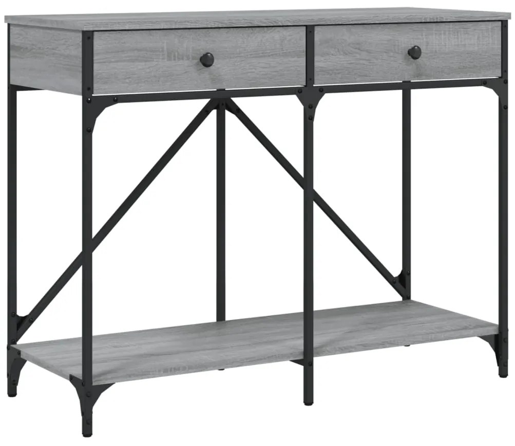 vidaXL Τραπέζι Κονσόλα Γκρι Sonoma 100x39x78,5 εκ. Επεξεργασμένο Ξύλο