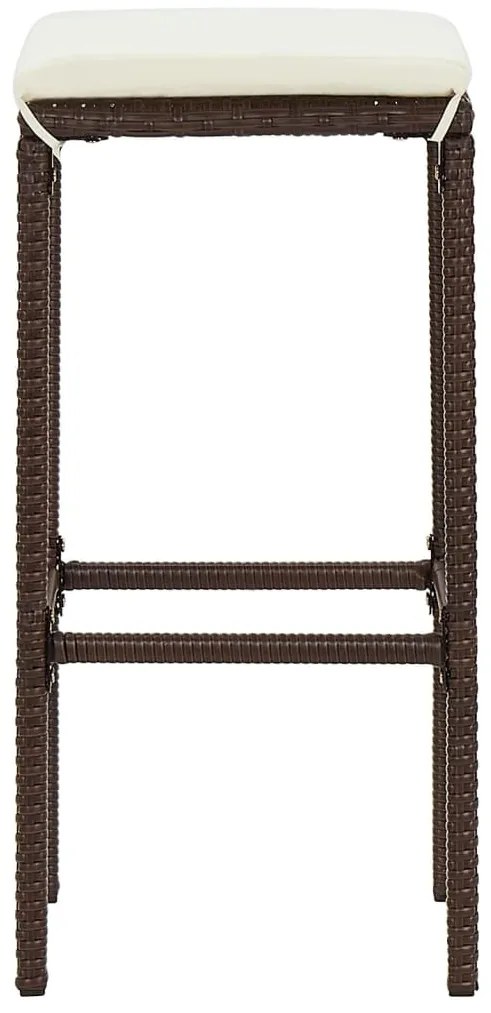 vidaXL Σετ Μπαρ Κήπου 5 Τεμ. Καφέ Μασίφ Ξύλο Ακακίας και Συνθ. Ρατάν