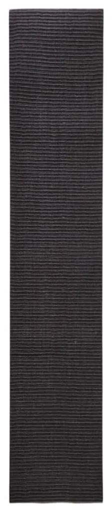 vidaXL Χαλί Μαύρο 66 x 350 εκ. από Φυσικό Σιζάλ