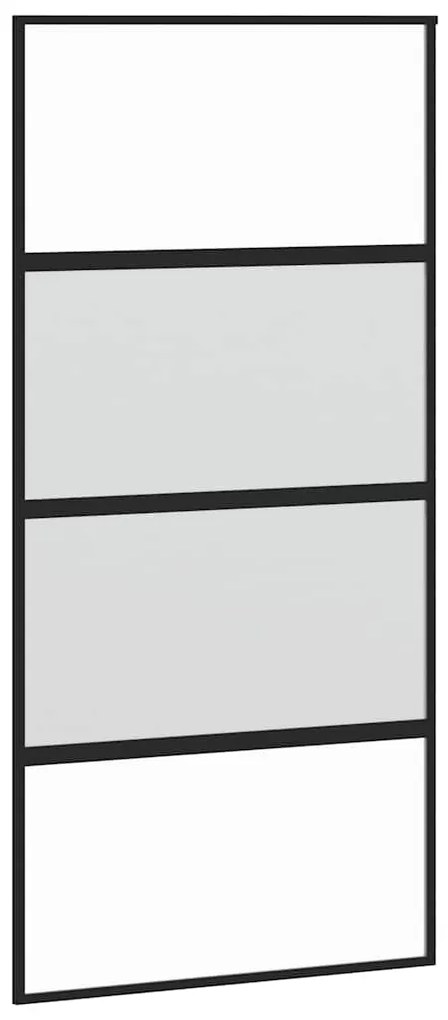 vidaXL Σετ συρόμενης πόρτας με υλικό μαύρο 102,5x205 cm