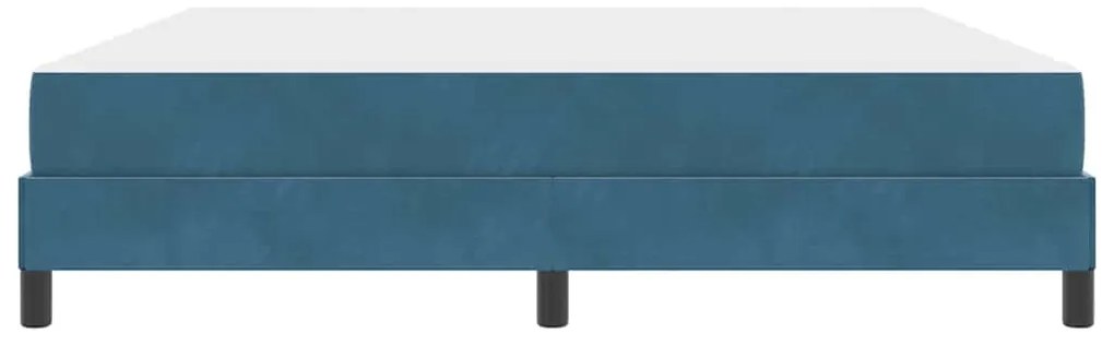 vidaXL Κρεβάτι box spring με στρώμα Σκούρο Μπλε 180 x 200 cm Βελούδο