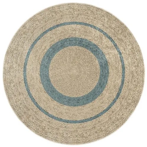 Beauty Home Ροτόντα 90x90 Jute Art 9131 Μπεζ,Μπλε