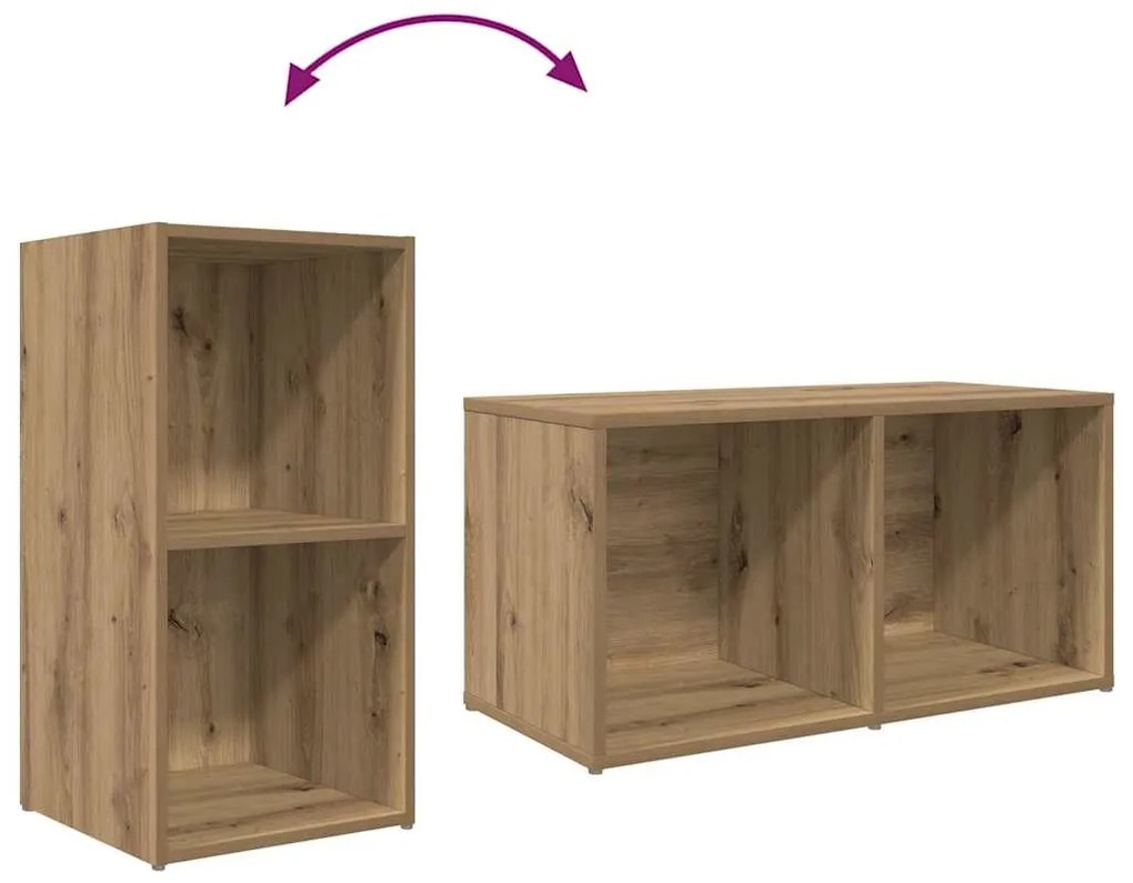 vidaXL ΣΕΤ ΒΑΘΜΟΛΟΓΗΣΗΣ ΤΗΛΕΟΡΑΣΗΣ 8 pcs Artisan Oak 37 x 35 x 72 εκ.