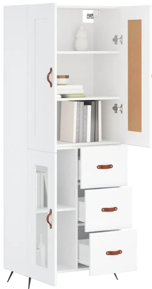 vidaXL Ντουλάπι Λευκό 69,5x34x180 εκ. από Επεξεργασμένο Ξύλο