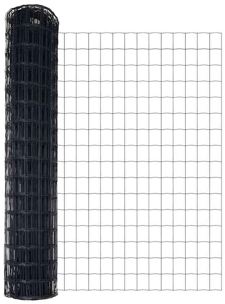 vidaXL Φράχτης με Στήλες. Γκρι 1.2 x 25 m Ατσάλι