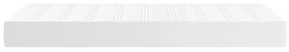Στρώμα με Pocket Springs Λευκό 120x190x20 εκ. Συνθετικό Δέρμα - Λευκό