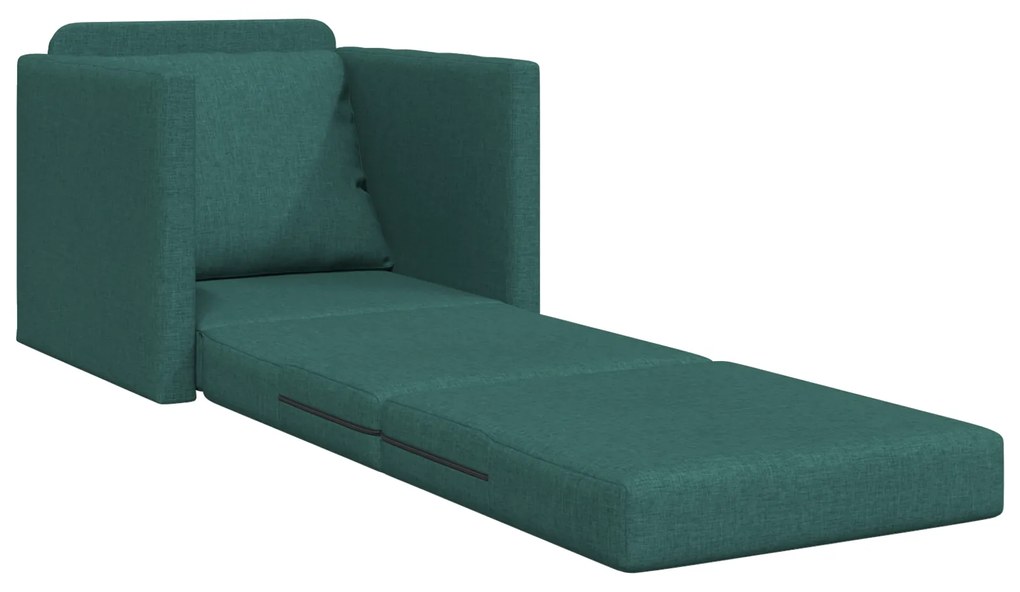 vidaXL Κρεβάτι Καναπές 2 σε 1 Σκούρο Πράσινο 74x77x81 εκ Υφάσματος