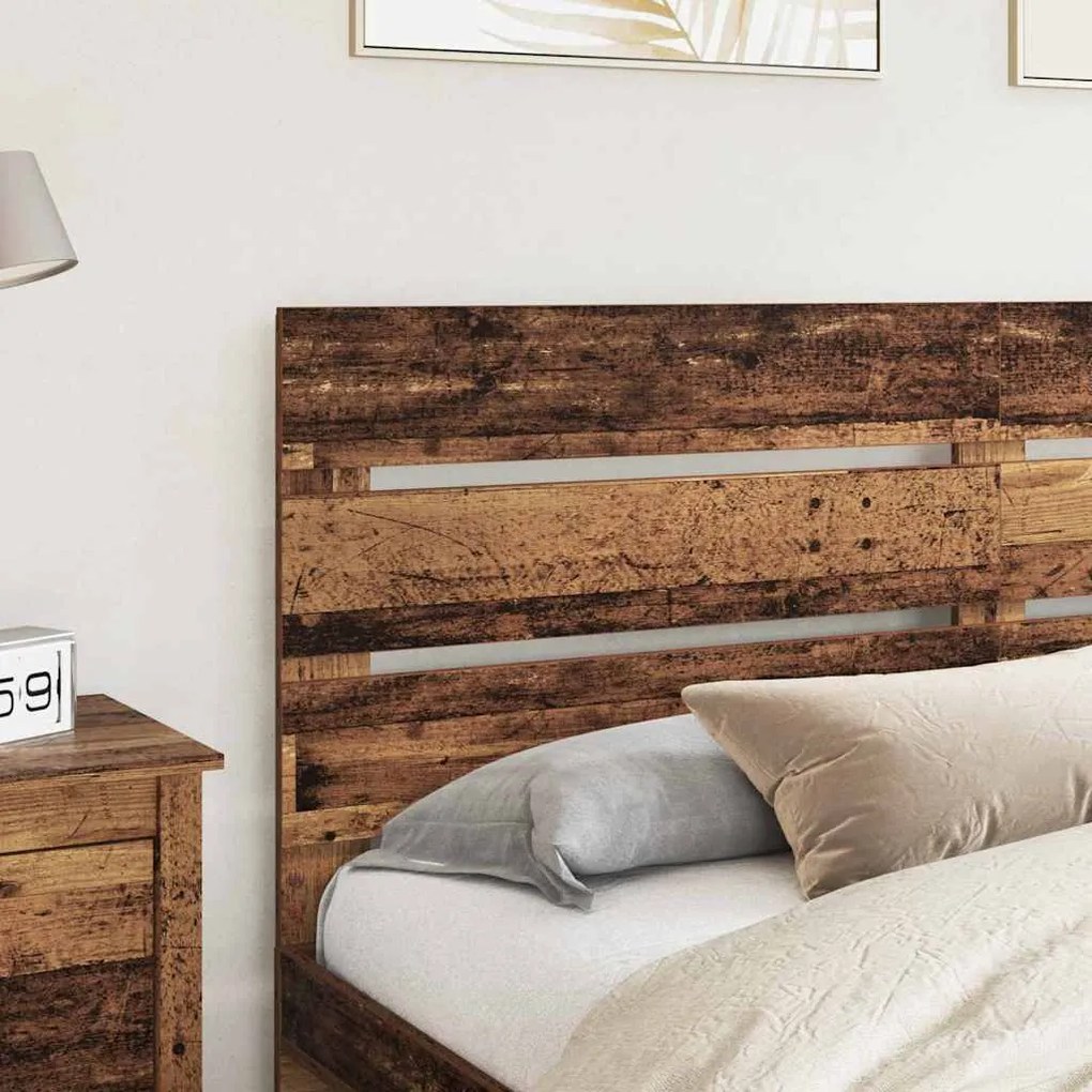 vidaXL Κεφαλάρι με κεφαλάρι Παλιό ξύλο 200 cm Επεξεργασμένο ξύλο