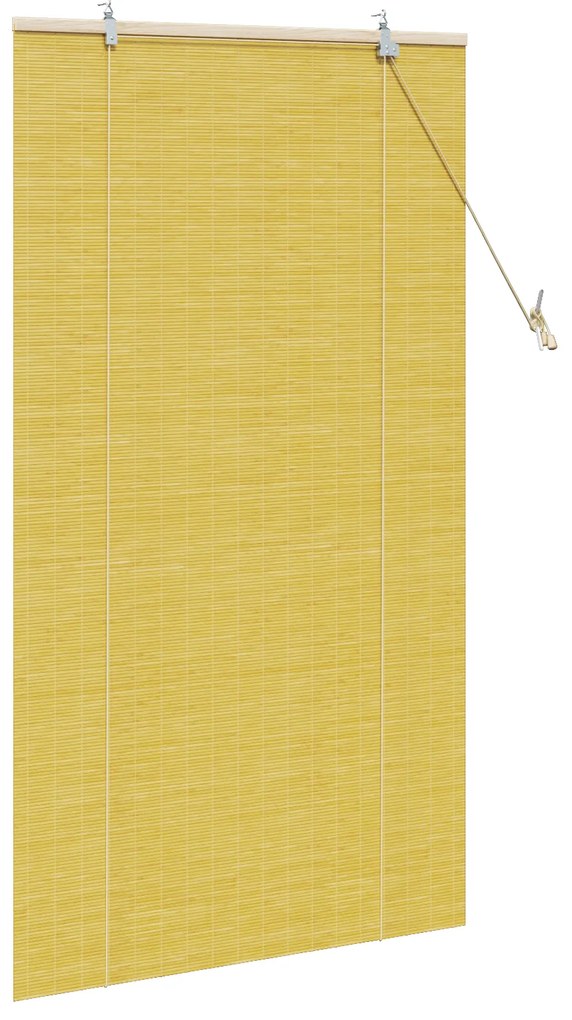 vidaXL Ρολά και Σκίες Παραθύρων Κίτρινο 80 x 160 cm Μπαμπού