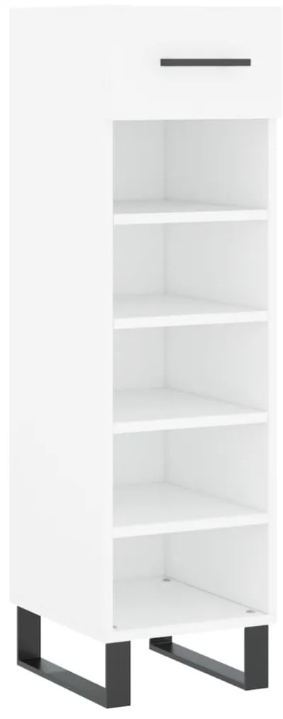 vidaXL Παπουτσοθήκη Λευκή 30 x 35 x 105 εκ. από Επεξεργασμένο Ξύλο