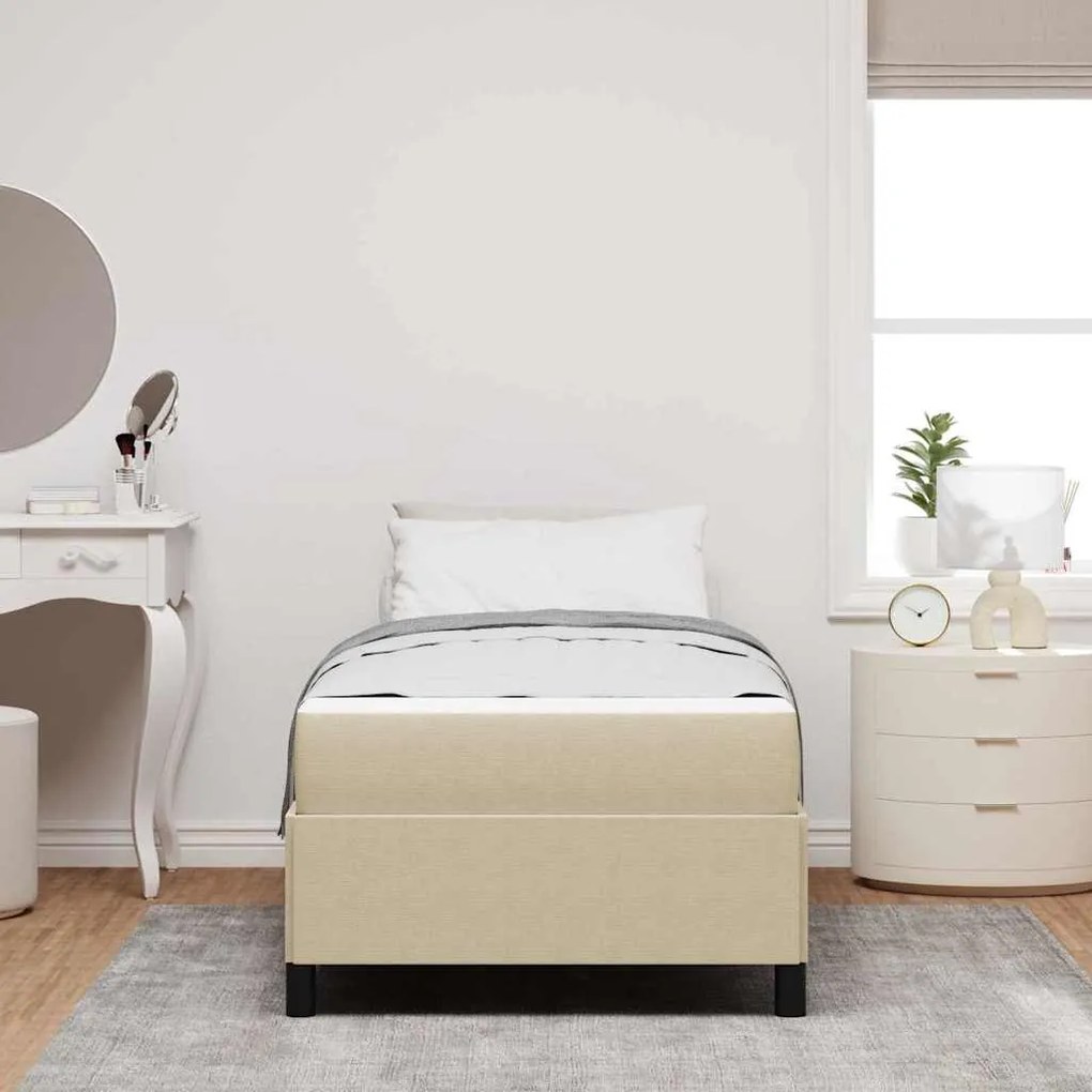 vidaXL Σκελετός Κρεβατιού Ανοιχτό γκρι 90 x 190 cm Βελούδο