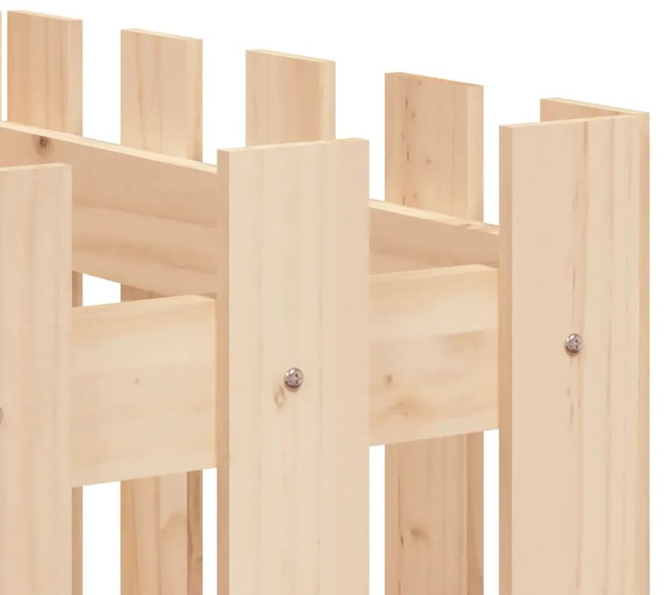 vidaXL Ζαρντινιέρα Υπερυψωμένη Σχ Φράχτη 200 x 50 x 70 εκ. Μασίφ Πεύκο