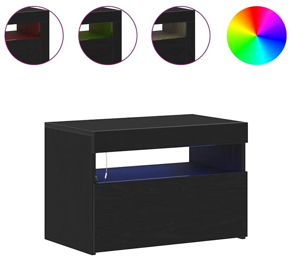 vidaXL Ντουλάπι TV 2 pcs Μαύρο 60 x 35 x 40 εκ. Επεξεργασμένο ξύλο