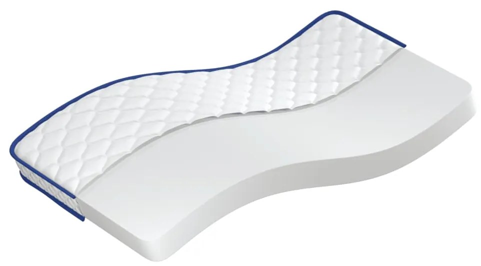 vidaXL Στρώμα με Αφρό Μνήμης Λευκό 90x190x17 εκ. μαλακό