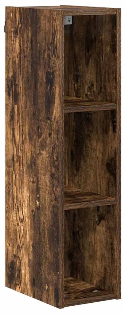 vidaXL Κρεμαστό ντουλάπι Riga Καπνιστό Δρύς 20 x 29,5 x 80 εκ.