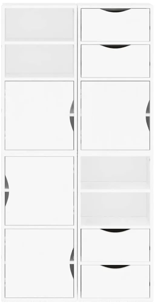 vidaXL Πλαϊνά ντουλάπια 4 τεμ. ODDA 40x24x79 εκ. από Μασίφ Ξύλο Πεύκου