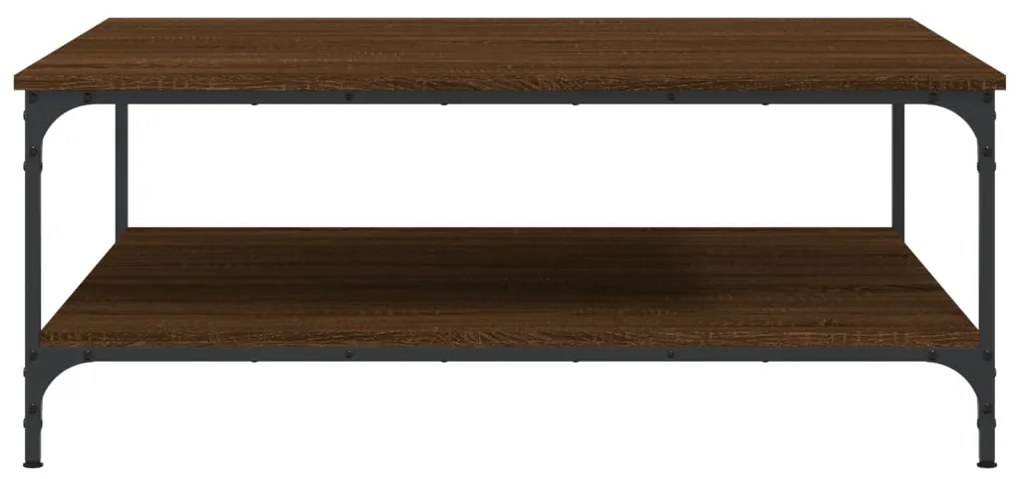 vidaXL Τραπεζάκι Σαλονιού Καφέ Δρυς 100x100x40 εκ. Επεξεργασμένο Ξύλο