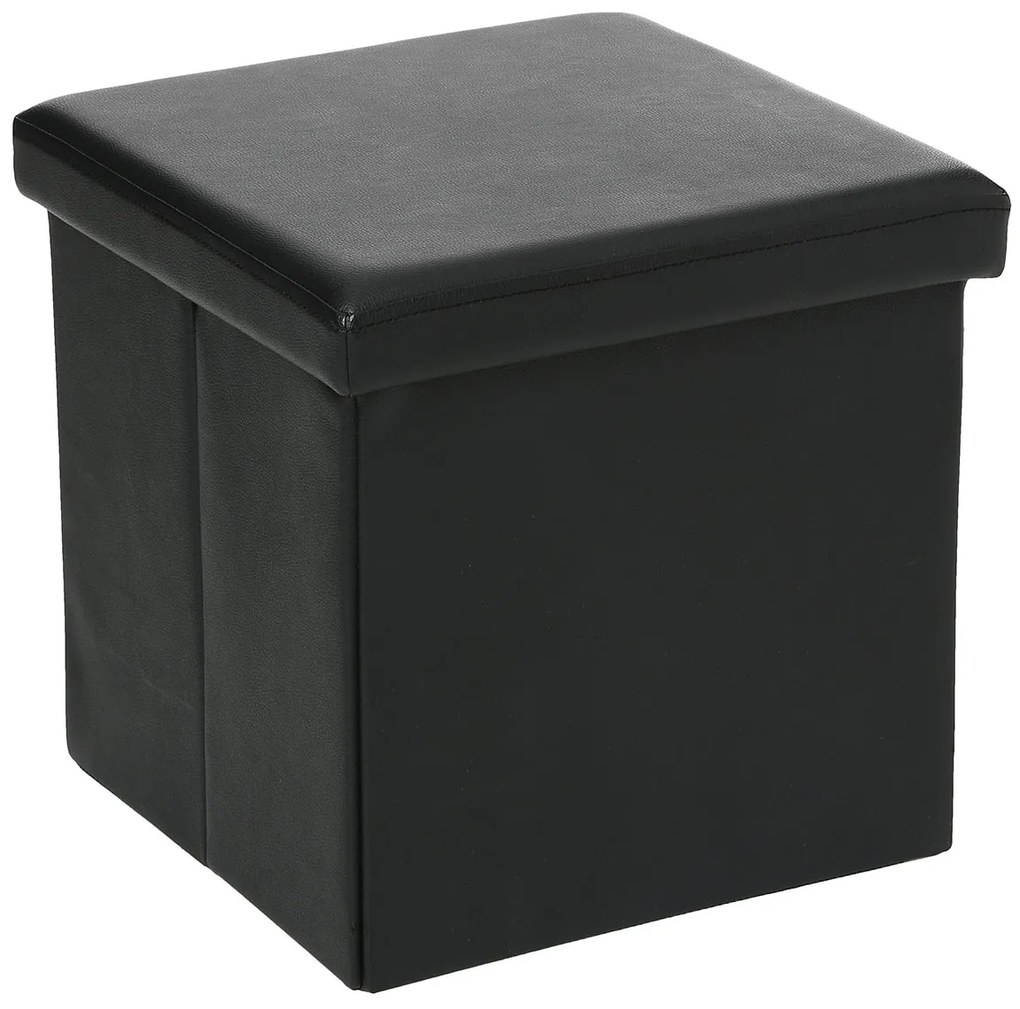 Σκαμπό Με Αποθηκευτικό Χώρο (38x38x38) A-S Fold Black 121266A
