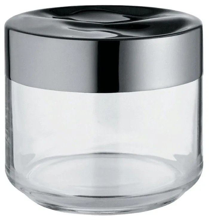 Βάζο Αποθήκευσης Julieta LC07 500ml 9,3cm Clear-Inox Alessi Ατσάλι,Γυαλί