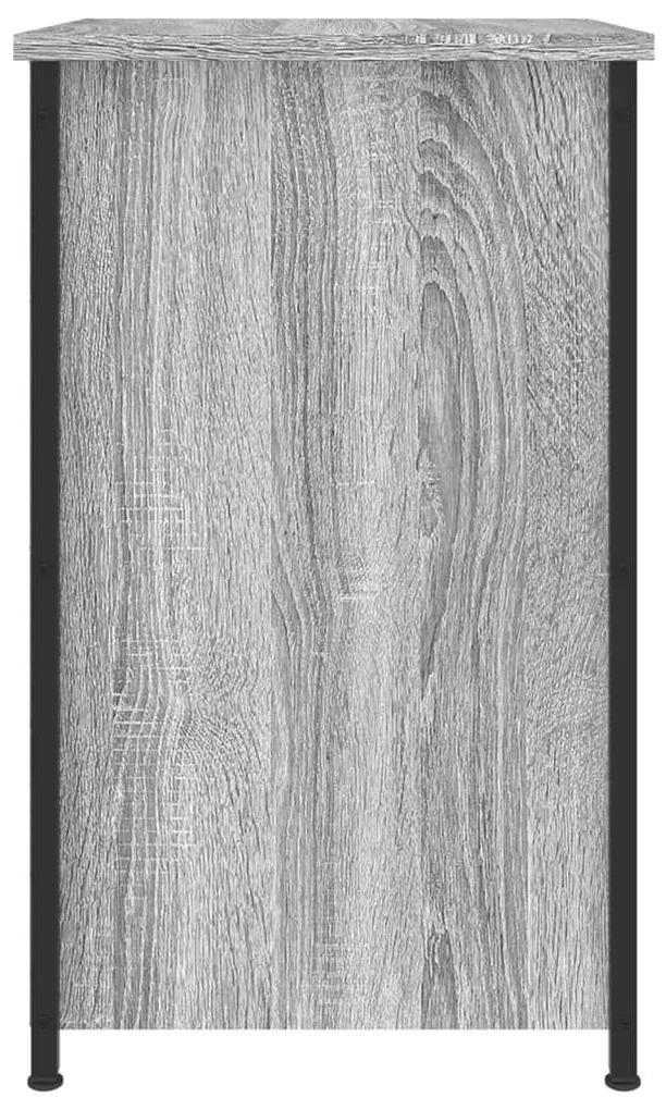 Κομοδίνο Γκρι Sonoma 40x36x60 εκ. από Επεξεργασμένο Ξύλο - Γκρι