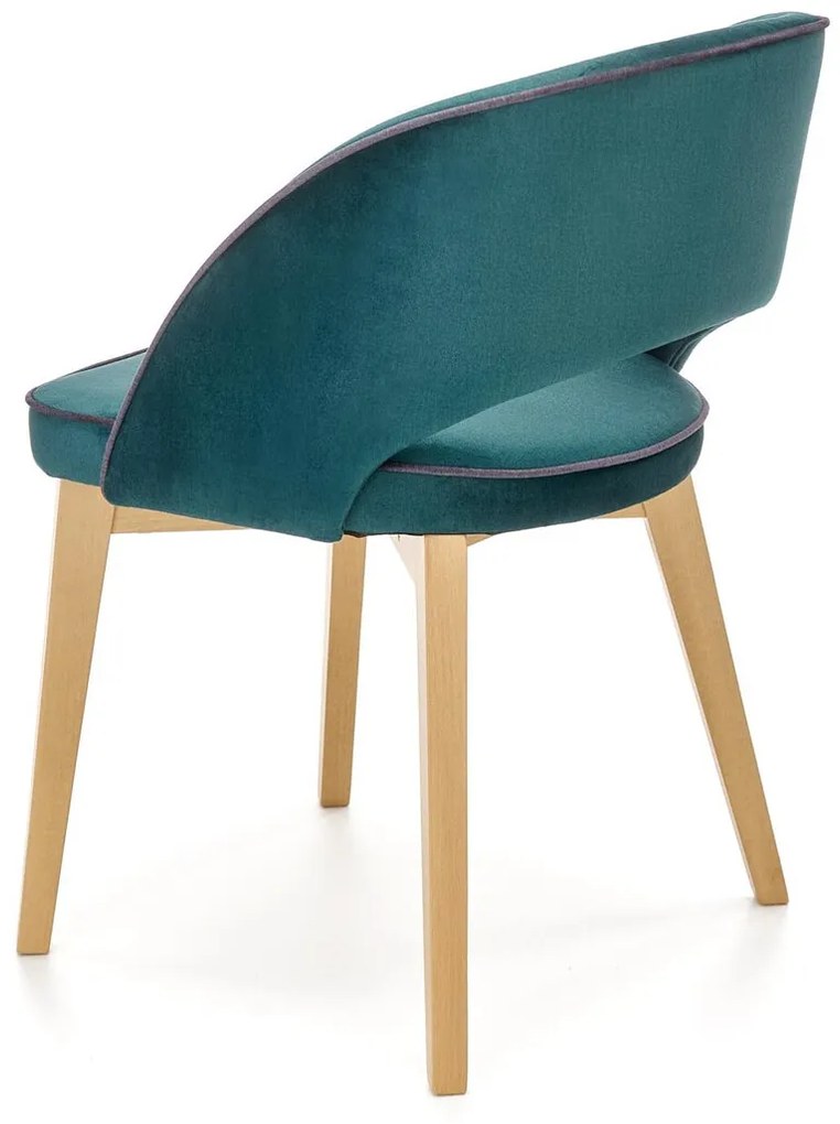 Καρέκλα Houston 1218, Σκούρο πράσινο, Ανοιχτό χρώμα ξύλου, 78x51x57cm, 10 kg, Ταπισερί, Ξύλινα, Ξύλο: Οξιά | Epipla1.gr