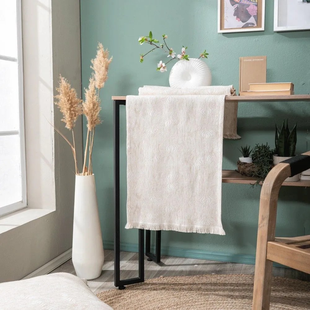 Τραβέρσα Anzio 01 Ecru Teoran 45X180 Cotton-Polyester
