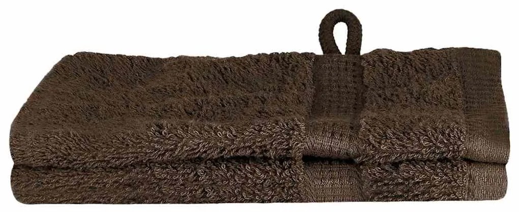 vidaXL Πετσέτες Προσώπου SOLUND 2 pcs Καφέ Βαμβάκι