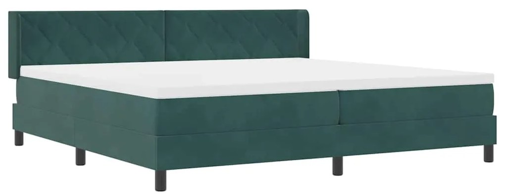vidaXL Κρεβάτι με Ελατήρια και Στρώμα Μαύρο 100x200 εκ. Βελούδο