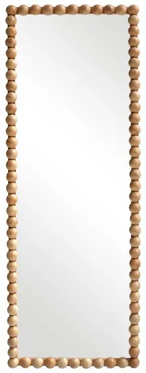 Καθρέπτης Ledalo pakoworld ξύλο σε φυσική απόχρωση 45x4.5x130εκ