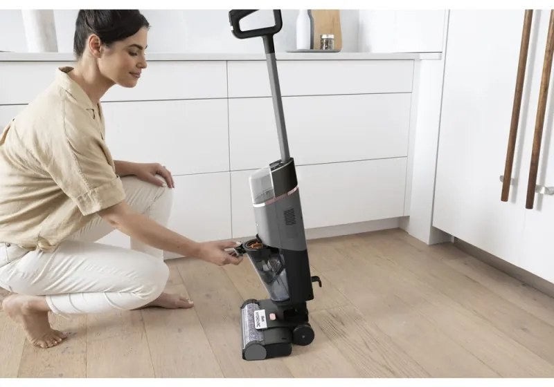 Κάθετη ηλεκτρική σκούπα Shark HydroVac WD210EU, 170W, 0.5 l, 88 m2, Αυτοκαθαρισμός, Αυτονομία 25 λεπτά, Γκρι